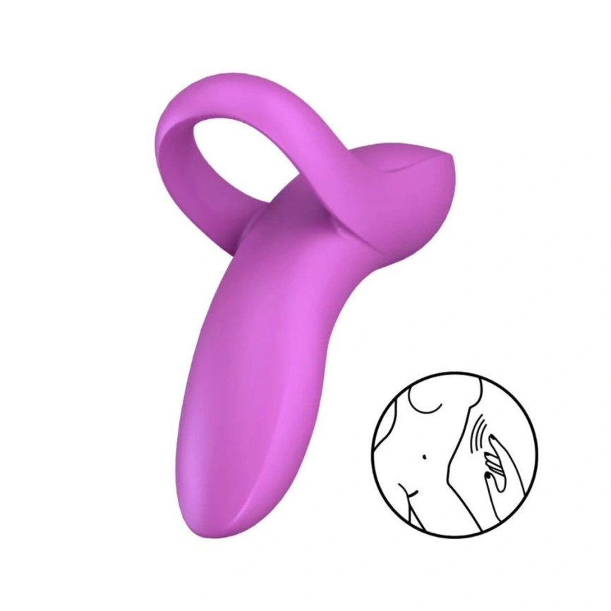 Вибратор на палец Satisfyer Bold Lover Dark Pink, гибкий фото 1