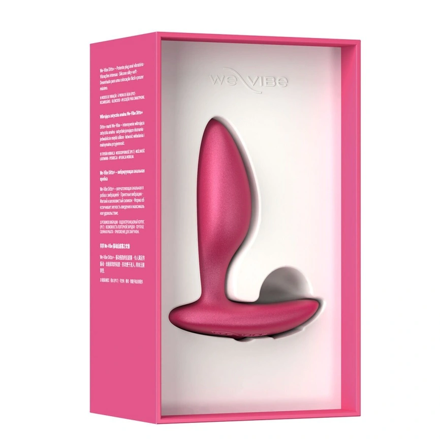 Анальная смарт-вибропробка We-Vibe Ditto+ Cosmic Pink, 10 режимов, пульт ДУ фото 7