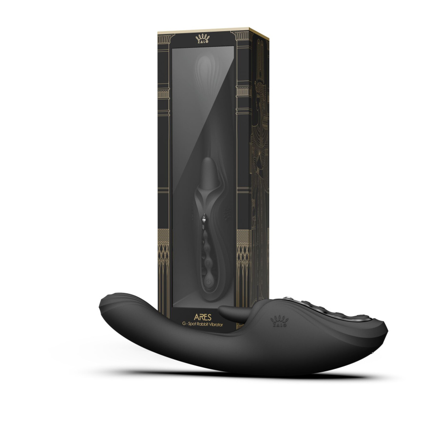 Смарт-вібратор Zalo Ares Obsidian Black, підігрів, 3 мотори, язичок для клітора, стимуляція точки G фото 14