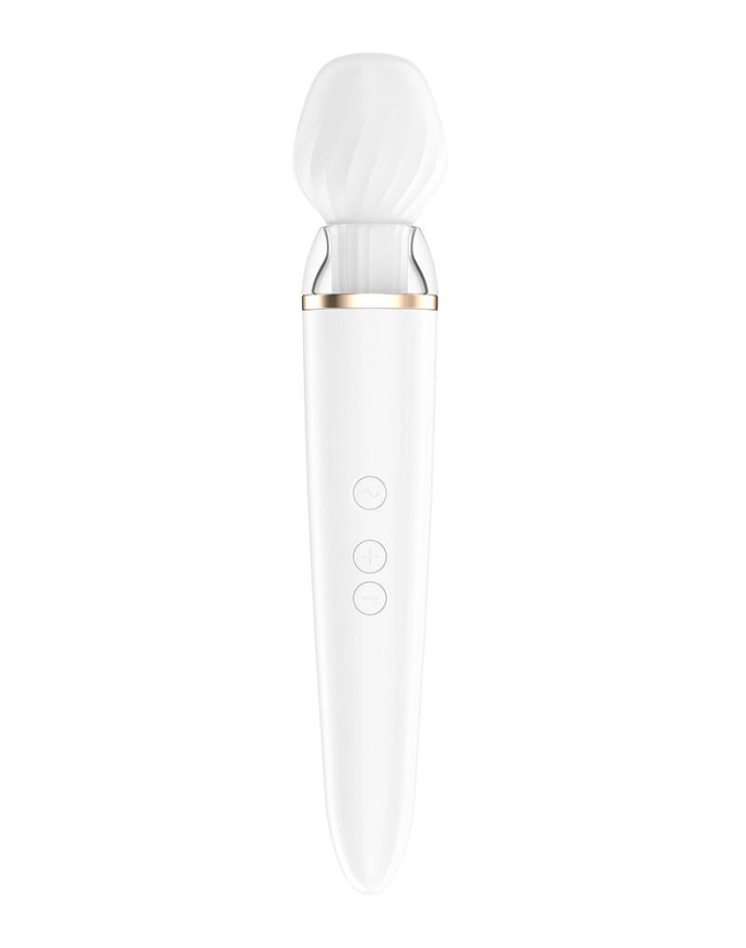 Смарт-вібромасажер зі змінною головкою Satisfyer Double Wand-er фото 3