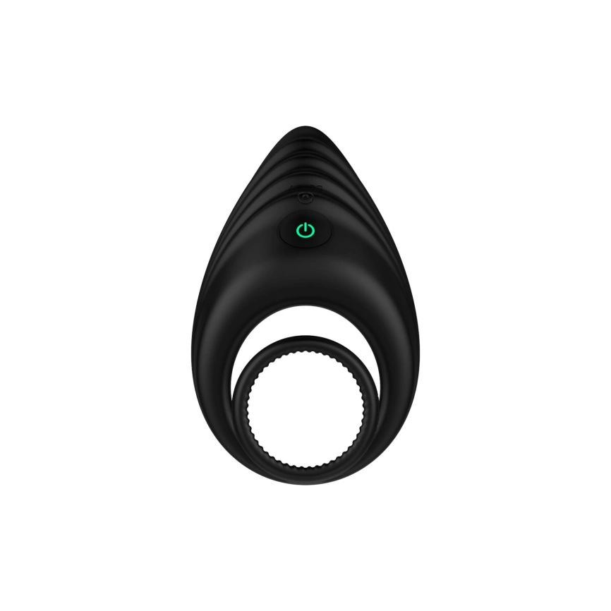 Эрекционное виброкольцо Nexus Enhance Vibrating Cock and Ball Ring, двойное фото 1