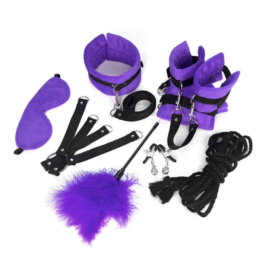 BDSM-набір Art of Sex – Soft Touch BDSM Set, фіолетовий, 9 предметів фото 2