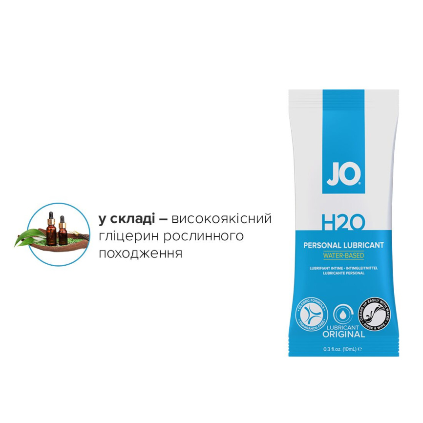 Набір лубрикантів Foil Display Box – JO H2O Lubricant – Original – 12 × 10ml фото 5