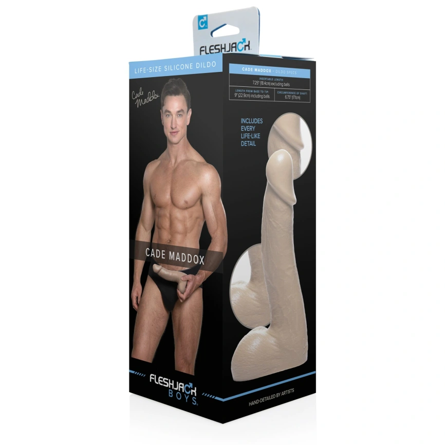 Фаллоимитатор Fleshjack Boys: Cade Maddox Dildo, по слепку пениса порноактера фото 7