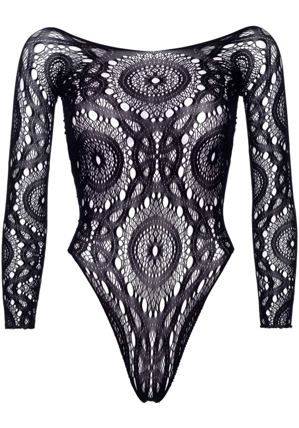 Еротичне боді-бодістокінг Leg Avenue Snap crotch thong back teddy Black M/L фото 3