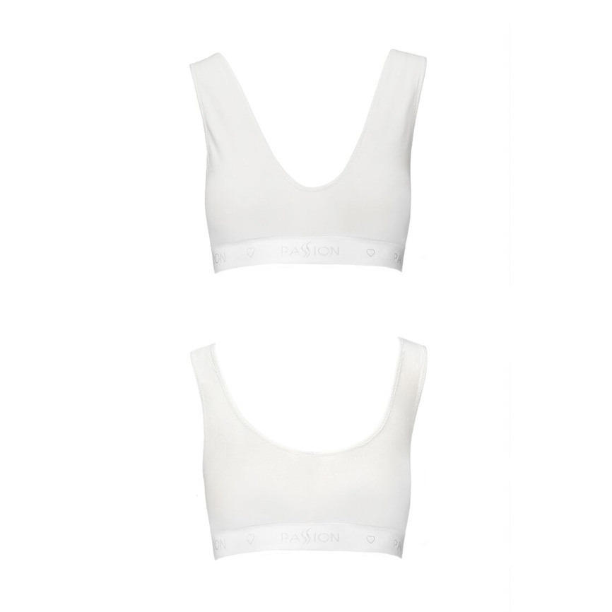 Спортивний топ з еластичної бавовни Passion PS005 TOP M, white фото 5