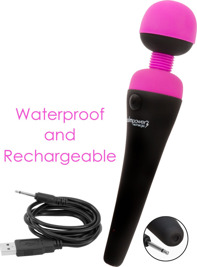 Вібромасажер PalmPower Recharge Pink, перезаряджуваний, гнучка головка, тревел-замок фото 5