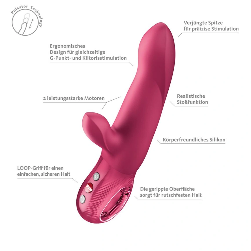 Пульсатор Fun Factory Bi Stronic Arc Raspberry фото 8
