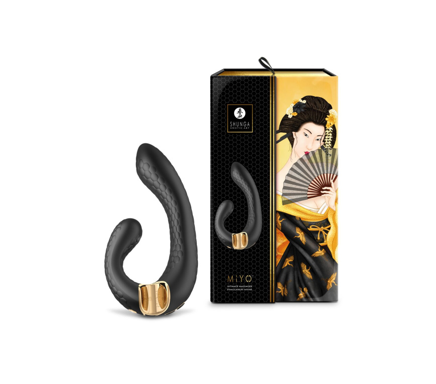 Вібратор-кролик Shunga Miyo Black фото 6