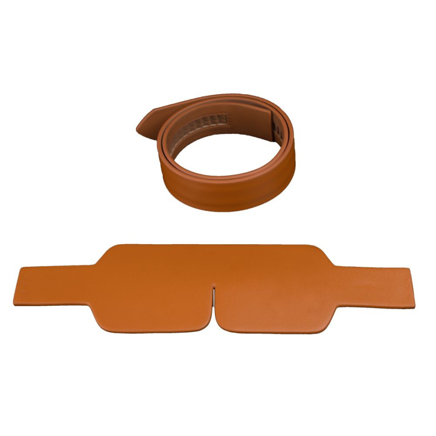 Маска на очі LOCKINK Blindfold Kit, коричнева, натуральна шкіра, регульований обсяг фото 4