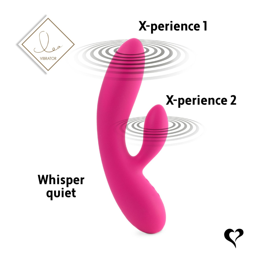 Гнучкий вібратор кролик з двома моторами FeelzToys Lea Rabbit Vibrator Rubine Red фото 6