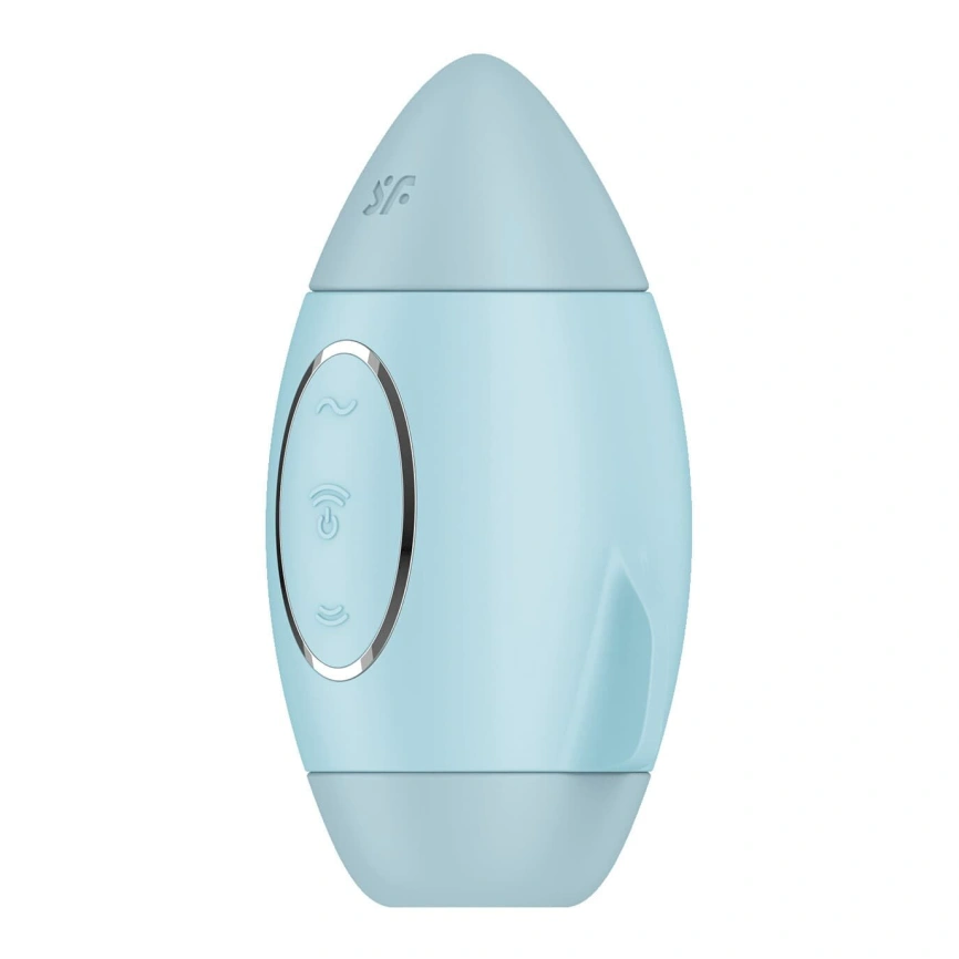 Вакуумный стимулятор с вибрацией Satisfyer Mission Control Blue, 2 независимых мотора фото 4