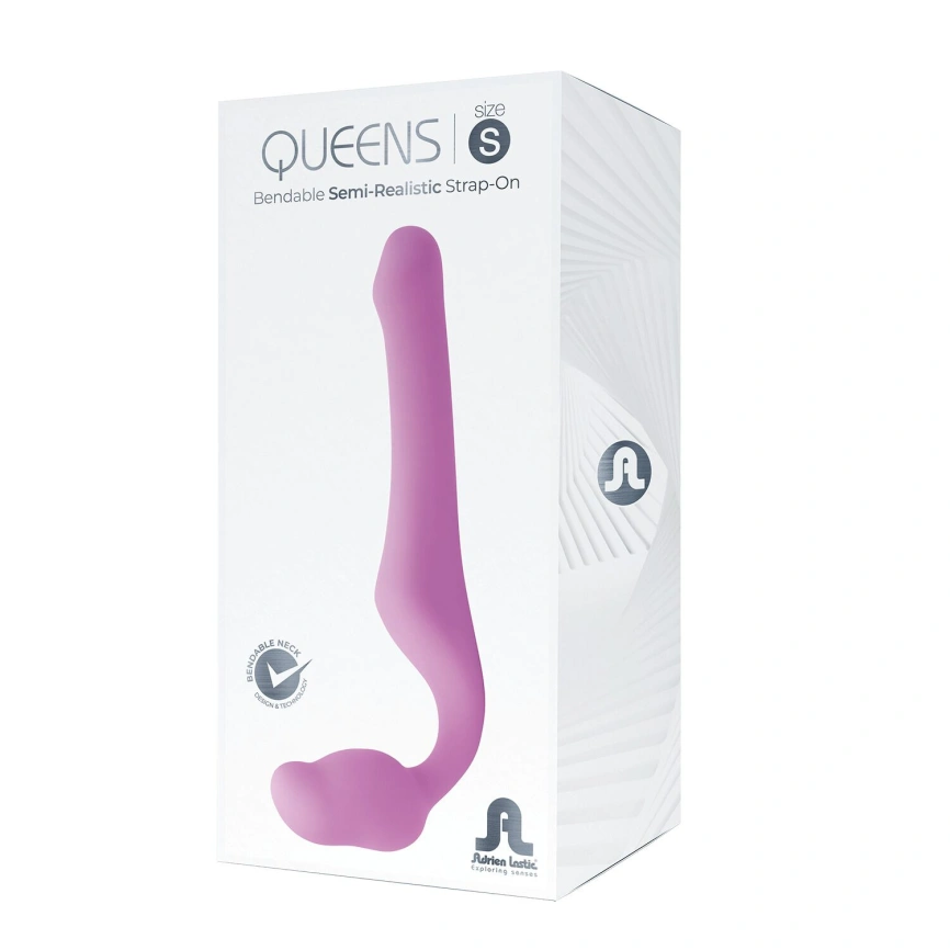 Безремневой страпон Adrien Lastic Queens S, регулируемый изгиб, диаметр 3 см фото 4