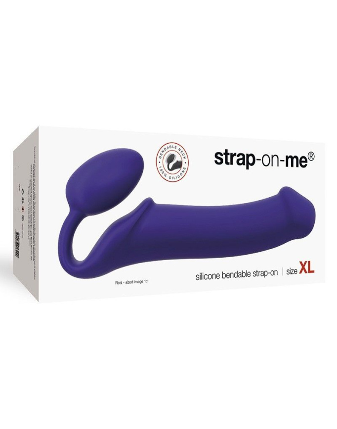 Безремінний страпон Strap-On-Me Violet XL, повністю регульований, діаметр 4,5 см фото 3