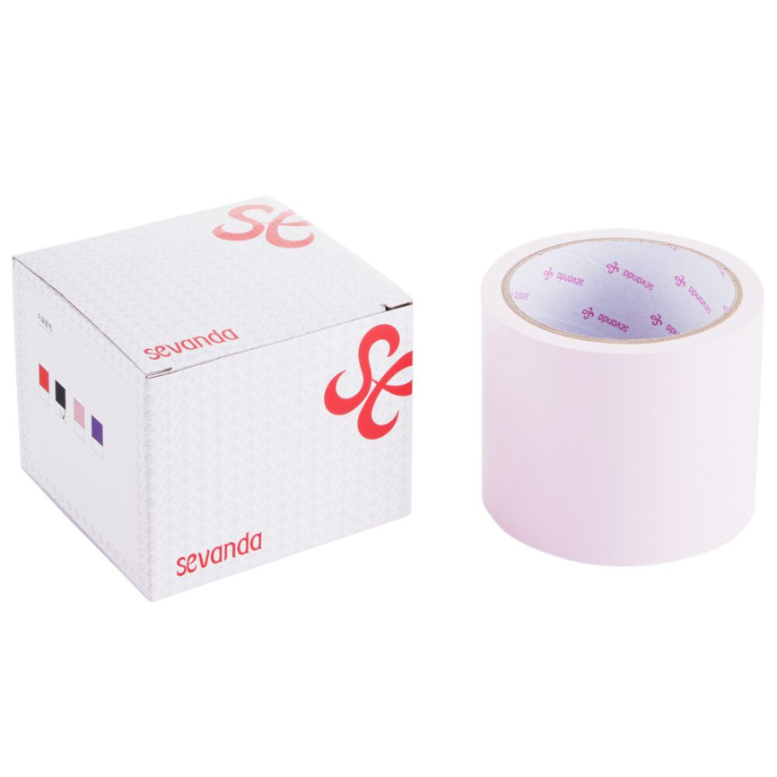 Скотч для бондажу LOCKINK SEVANDA Electrostatic Tape, блідо-рожева, 16 м фото 1