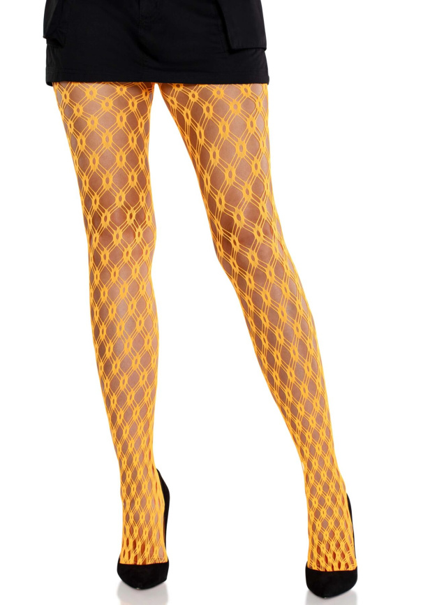 Колготки Leg Avenue Eyelet Net Tights Neon Orange One Size фото 1