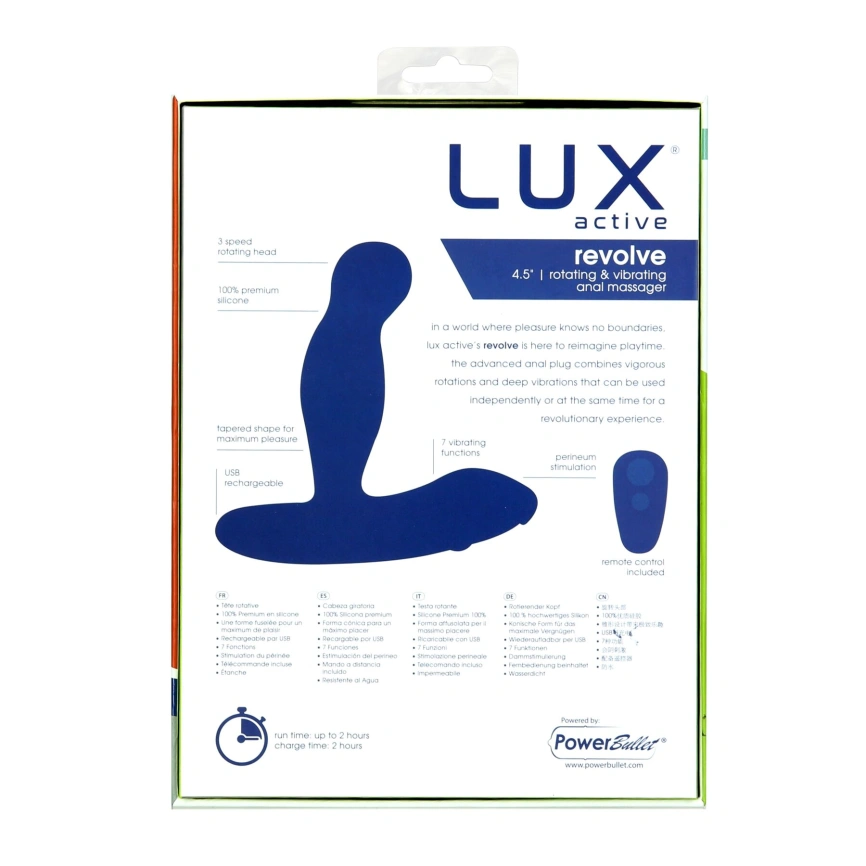 Массажер простаты с ротацией и вибрацией Lux Active Revolve, пульт ДУ фото 7