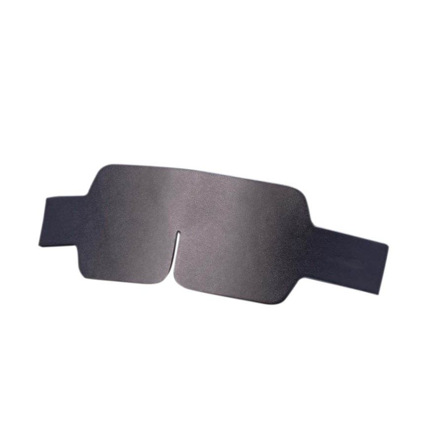 Маска на очі LOCKINK Blindfold Kit, чорна, натуральна шкіра, регульований обсяг фото 5