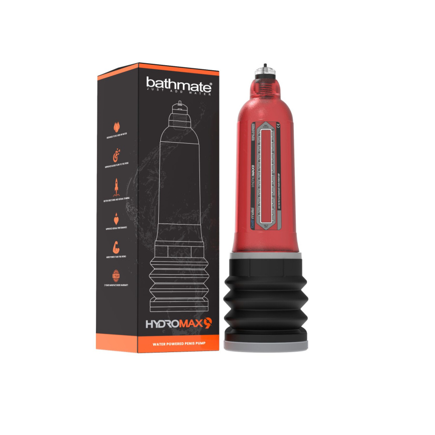 Гідропомпа Bathmate Hydromax 9 Red, для члена довжиною від 18 до 23 см, діаметр до 5,5 см фото 5