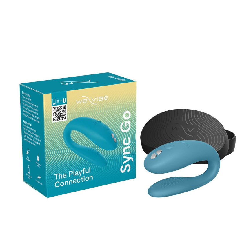 Смарт-вібратор для пар We-Vibe Sync GO Turquoise, тревел-кейс фото 10