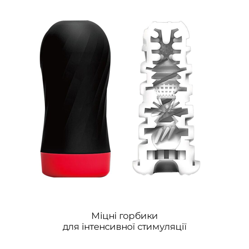 Мастурбатор Tenga Air-Tech Twist Tickle Red зі змінною тугістю обхвату, ефект глибокого мінету фото 3