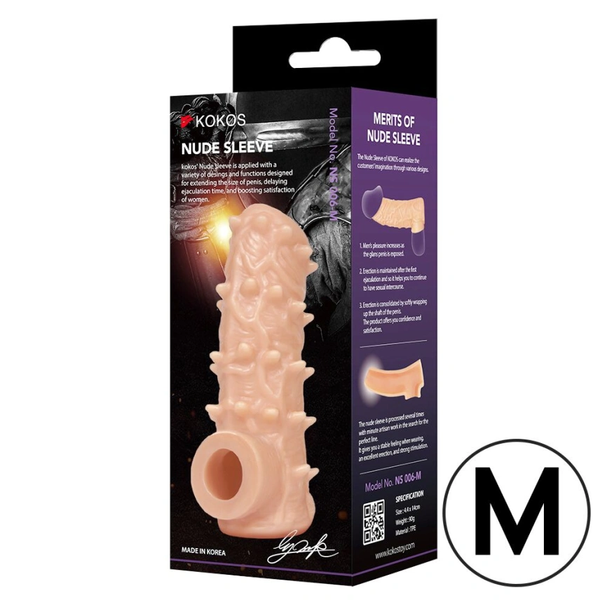 Насадка на член Kokos Nude Sleeve NS 006 M фото 3