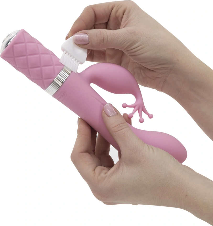 Роскошный вибратор-кролик Pillow Talk - Kinky Pink с кристаллом Сваровски, мощный фото 6