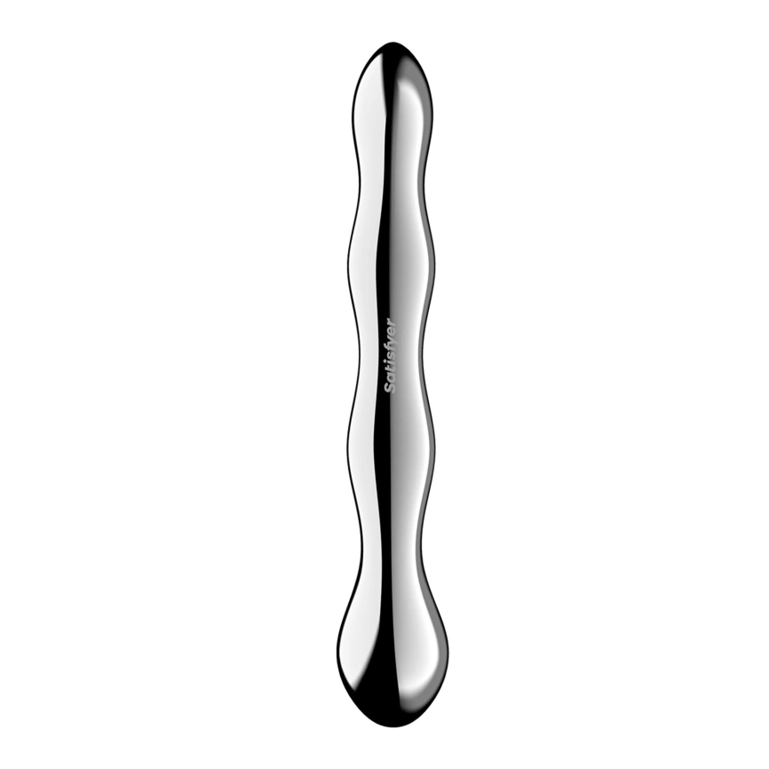 Металлический дилдо Satisfyer Cosmic Crest 2, двусторонний, можно нагревать и охлаждать фото 4