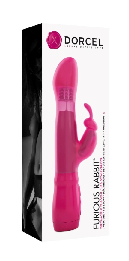 Вибратор Dorcel Furious Rabbit с вращением и  возвратно-поступательными движениями головки, вибрация фото 4
