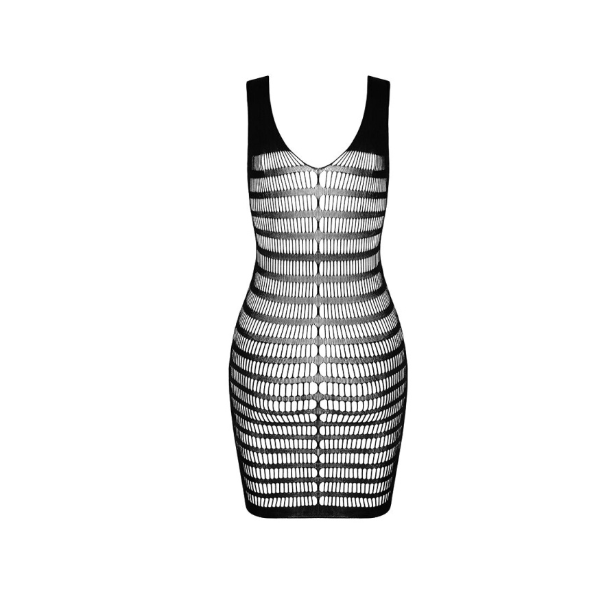 Бодістокінг-сукня з відкритими грудями Passion BS092 black фото 4