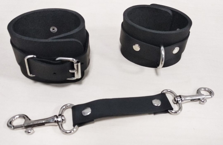 Наручники Feral Feelings - Hand Restraints Black, натуральна шкіра фото 3