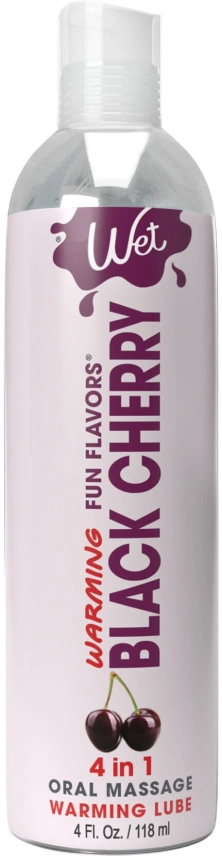 Согревающий лубрикант на водной основе Wet Warming Black Cherry 4 in 1, без сахара (118 мл) фото 1