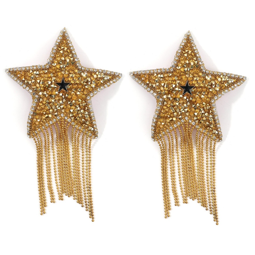Пестис-зірки з бахромою JSY Nipple Sticker RT236112 Gold, стікери фото 2