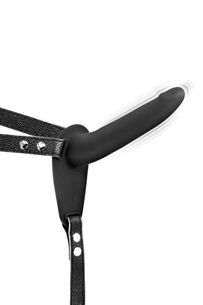 Страпон з вібрацією Fetish Tentation Vibrating Strap-On with Dildo Black фото 1