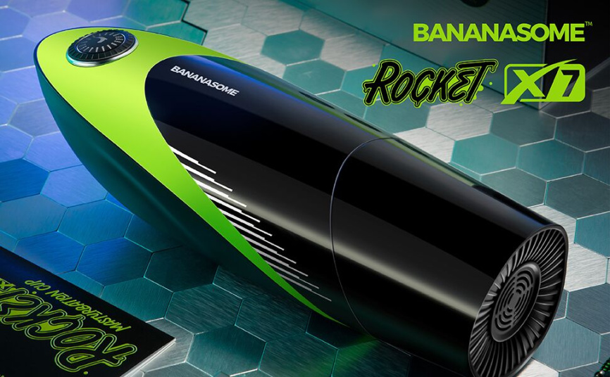 Смарт-мастурбатор BANANASOME ROCKET X7, вібрації, стискання, імітація фрикцій, підігрів фото 5