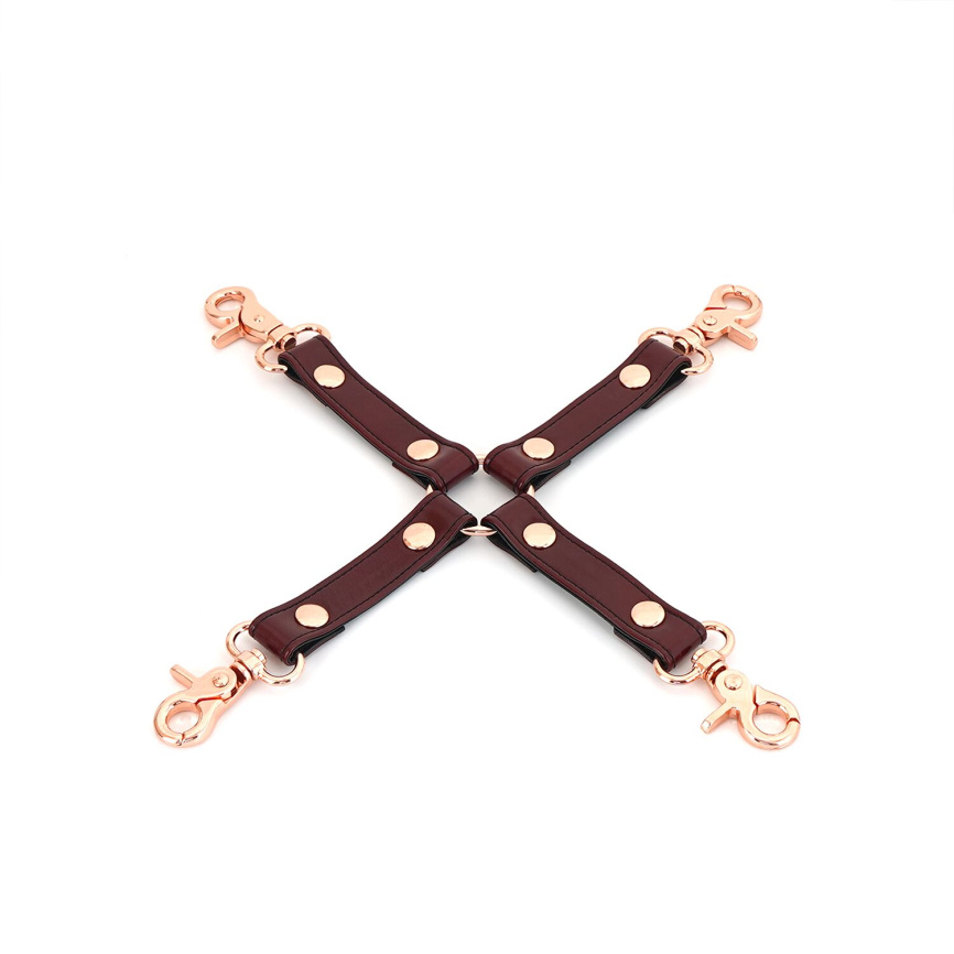 Шкіряна хрестовина Liebe Seele Wine Red Hogtie фото 1