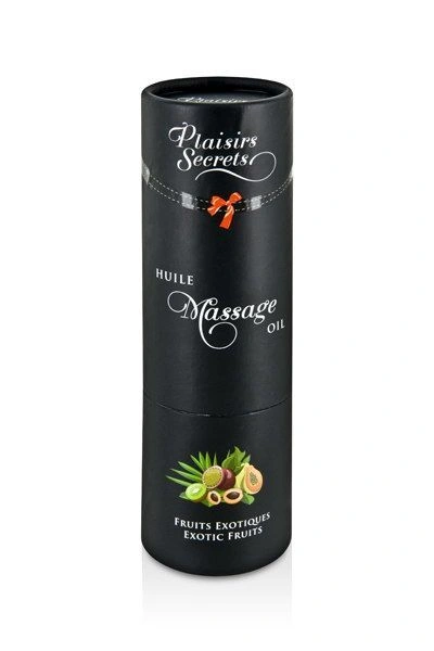 Массажное масло Plaisirs Secrets Exotic Fruits (59мл) с афродизиаками съедобное, подарочная упаковка фото 3