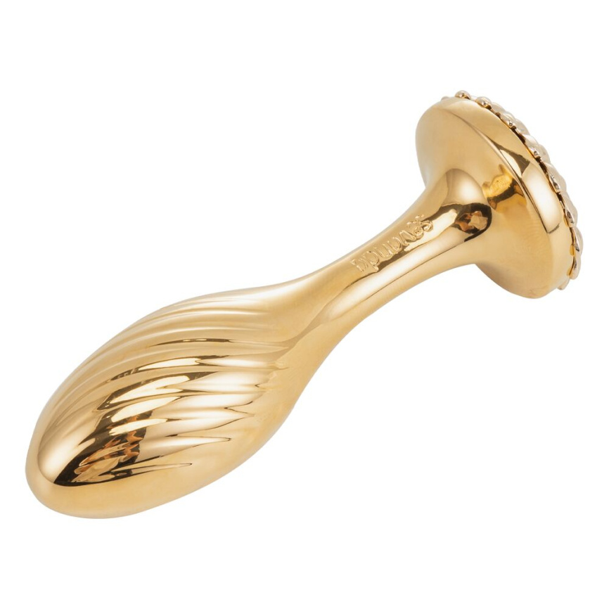 Металева анальна пробка LOCKINK SEVANDA Pearl Pear-shape Anal Plug, зі штучною перлиною фото 4