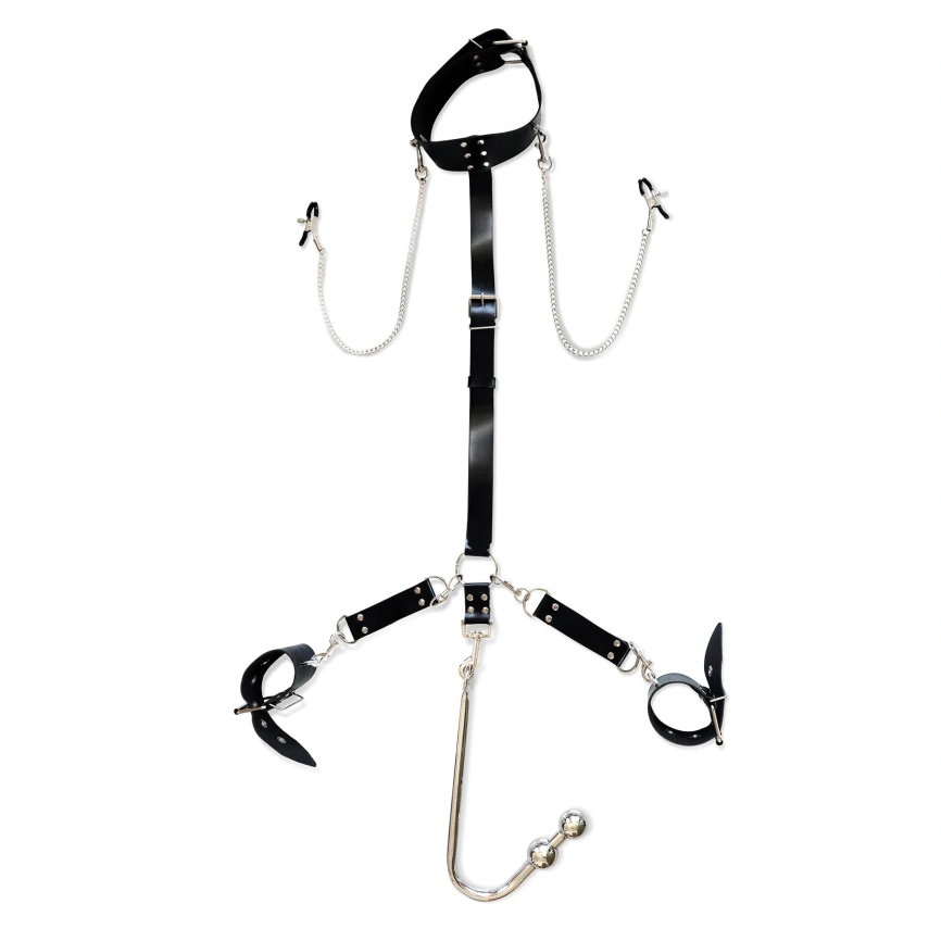 Бондажный набор с металлическим анальным крюком Art of Sex Beatrice Bondage set with anal hook № 3 фото 1