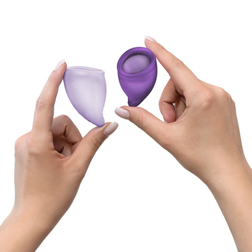 Набір менструальних чаш Fun Factory FUN CUP EXPLORE KIT, 2 шт, Multicolored Violet, об’єми 20 та 30 мл фото 5