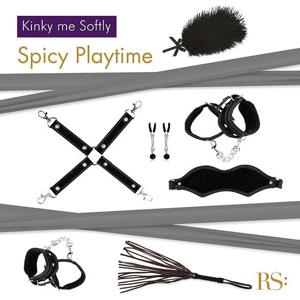 Подарочный набор для BDSM RIANNE S - Kinky Me Softly Black: 8 предметов для удовольствия фото 2