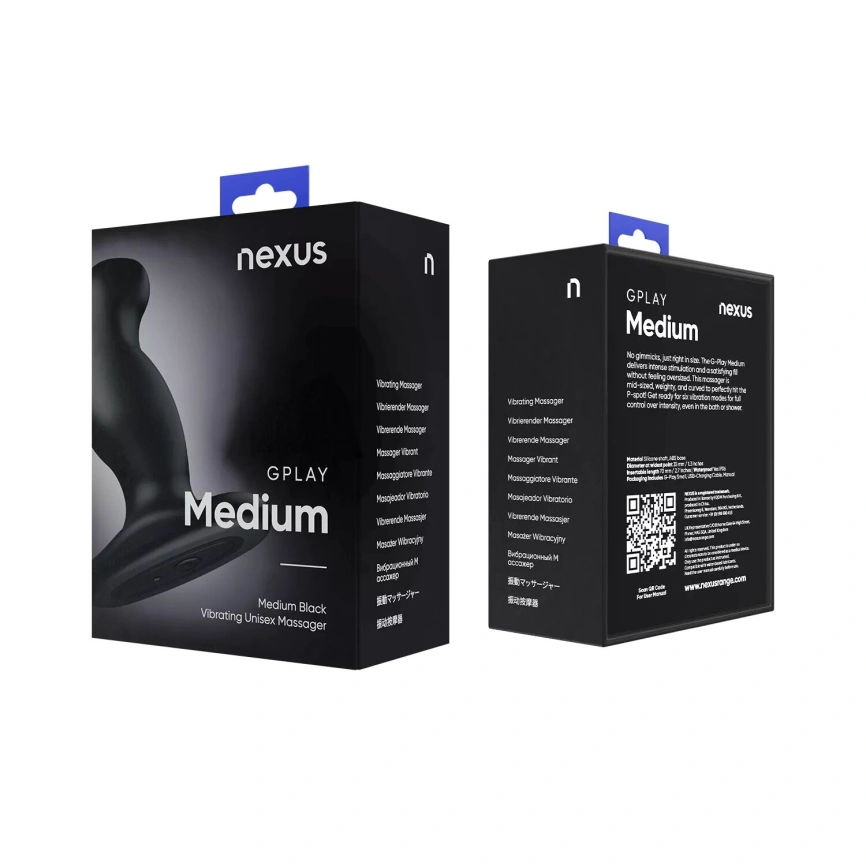 Вибромассажер простаты Nexus G-Play Plus M Black, макс. диаметр 3 см, перезаряжаемый фото 13