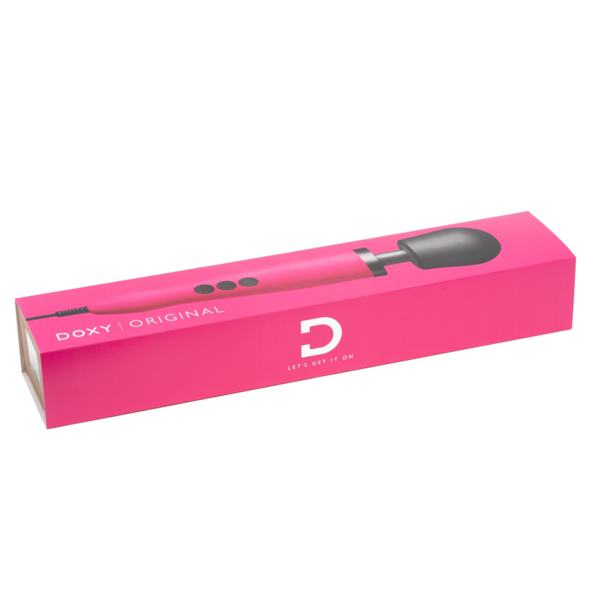 Вібромасажер DOXY Original Pink, дуже потужний, живлення 220В, пульсівні вібрації фото 9