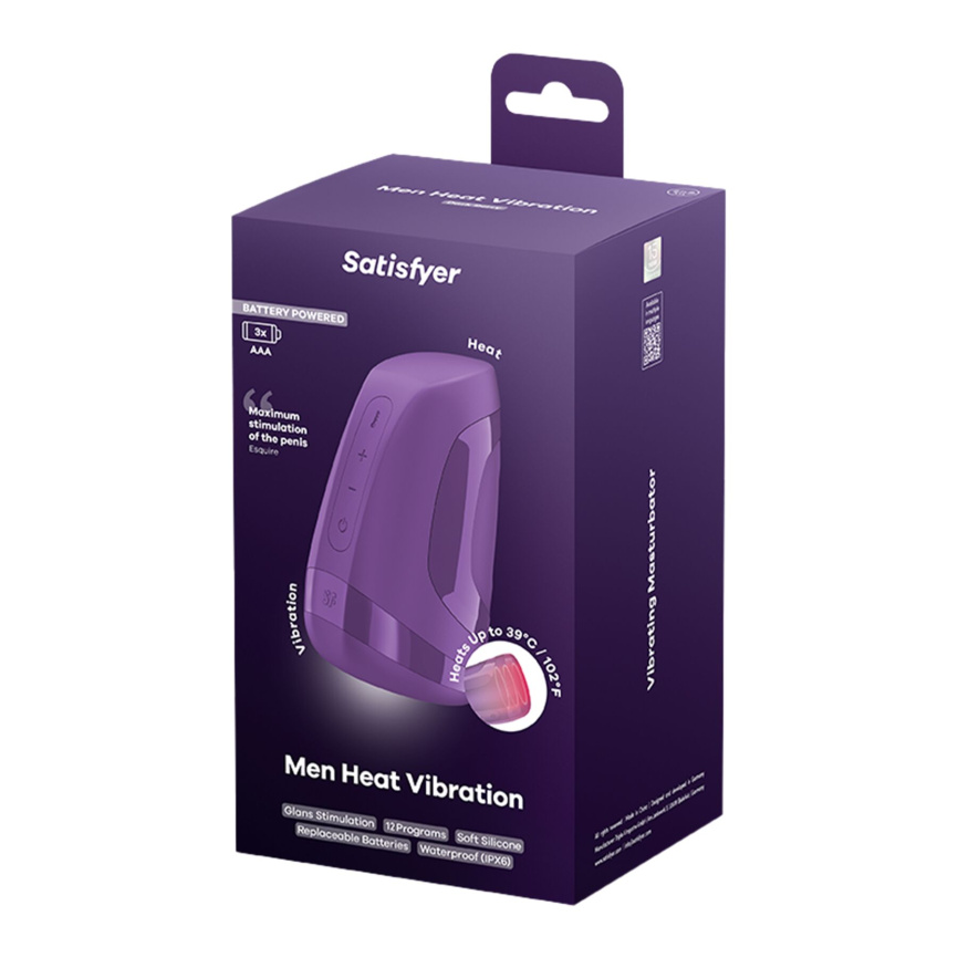 Мастурбатор Satisfyer Men Heat Vibration Battery Series імітатор мінету, підігрів та вібрація фото 8
