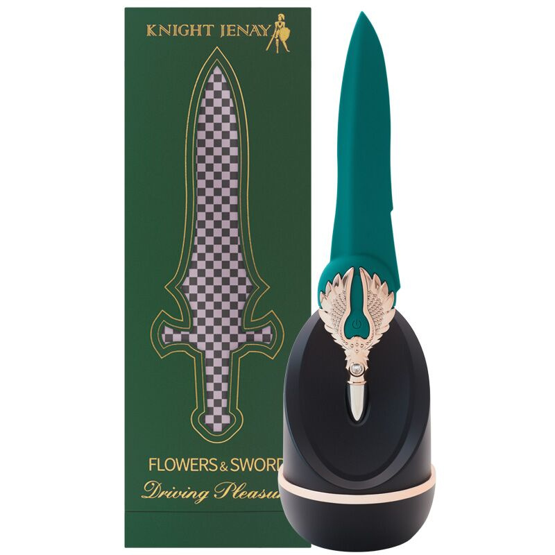 Вишуканий вібратор Knight Jenay FLOWERS & SWORD, маска, стрічка та лубрикант у комплекті фото 5