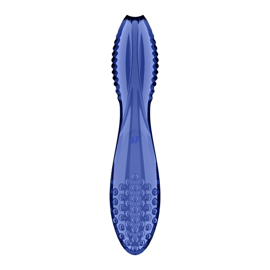 Двусторонний стеклянный дилдо Satisfyer Dazzling Crystal 2 Blue фото 3