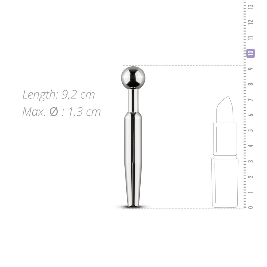 Порожнинний уретральний стимулятор Sinner Gear Unbendable – Hollow Penis Plug, довж.7,5см, діам.12мм фото 4