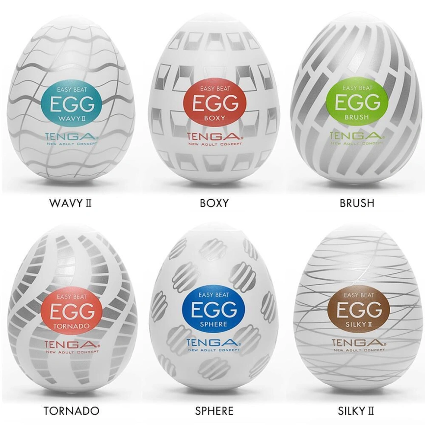 Набор мастурбаторов-яиц Tenga Egg New Standard Pack (6 яиц) фото 3