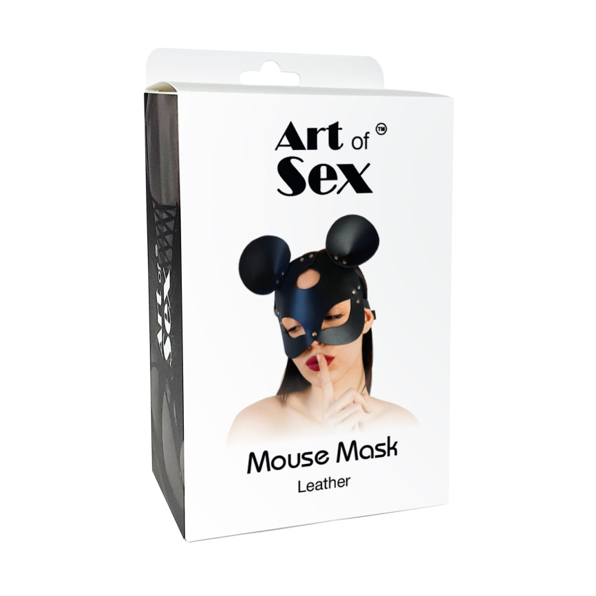 Шкіряна маска мишки Art of Sex - Mouse Mask, колір Білий фото 5