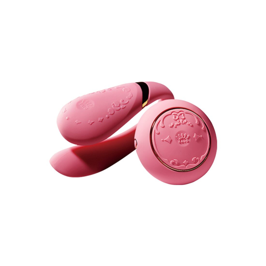 Смартвібратор для пар Zalo Fanfan set Rouge Pink, пульт ДК фото 1
